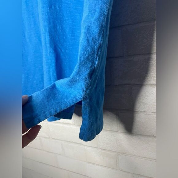 Athleta Embroidered Blouse Short Sleeve Deep V Neck Size 2X - Picture 7 of 10